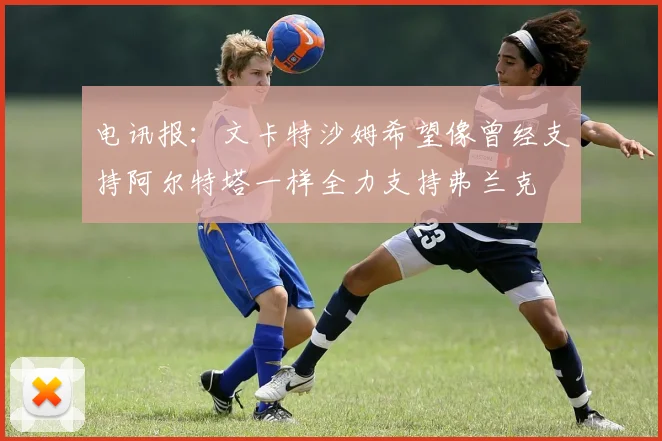 电讯报：文卡特沙姆希望像曾经支持阿尔特塔一样全力支持弗兰克